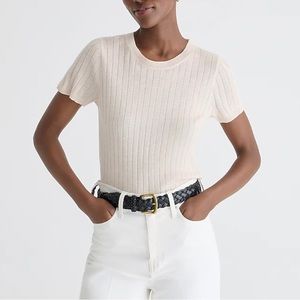 JCrew Silk-Blend Cropped TShirt